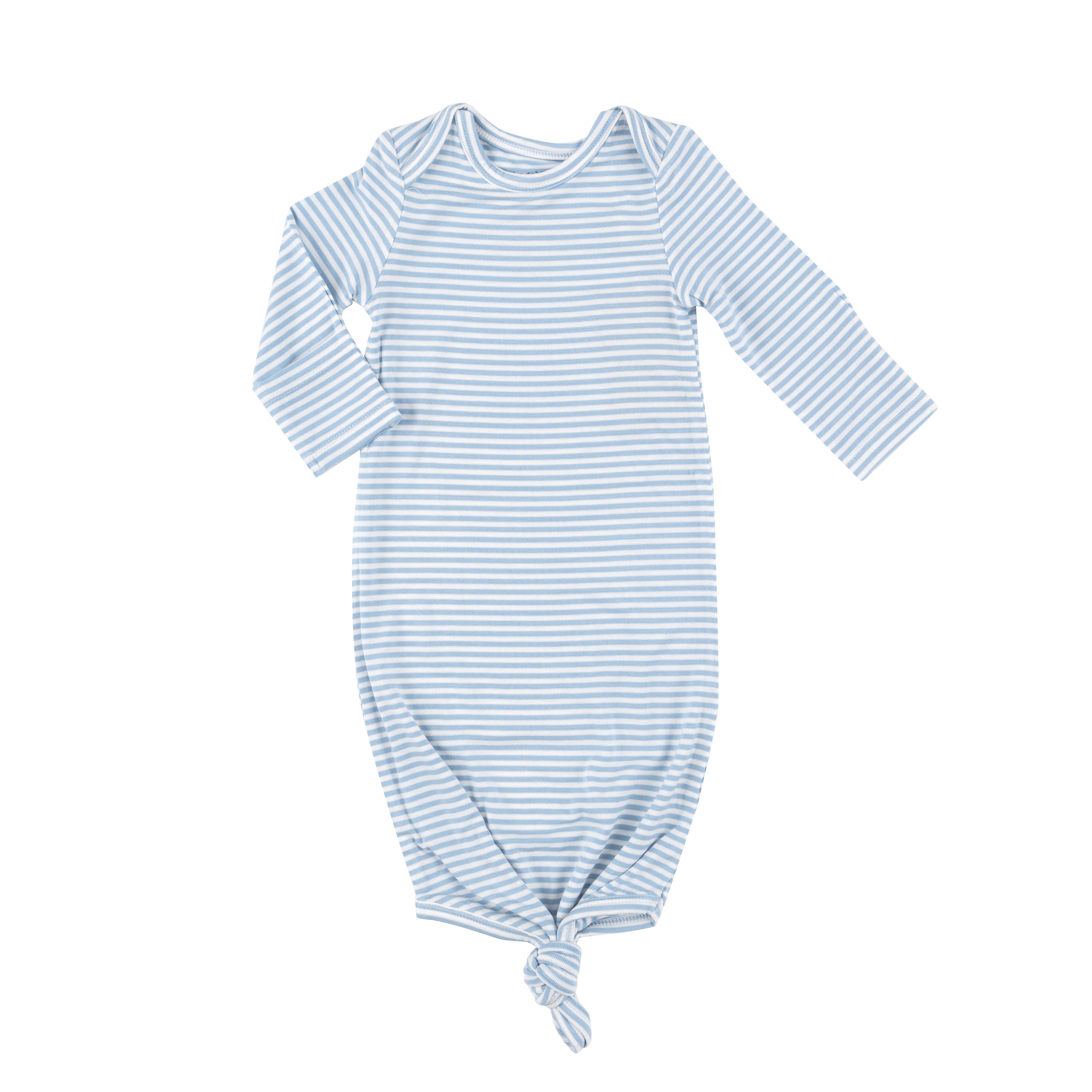 Knotted Gown - Dream Blue Stripe
