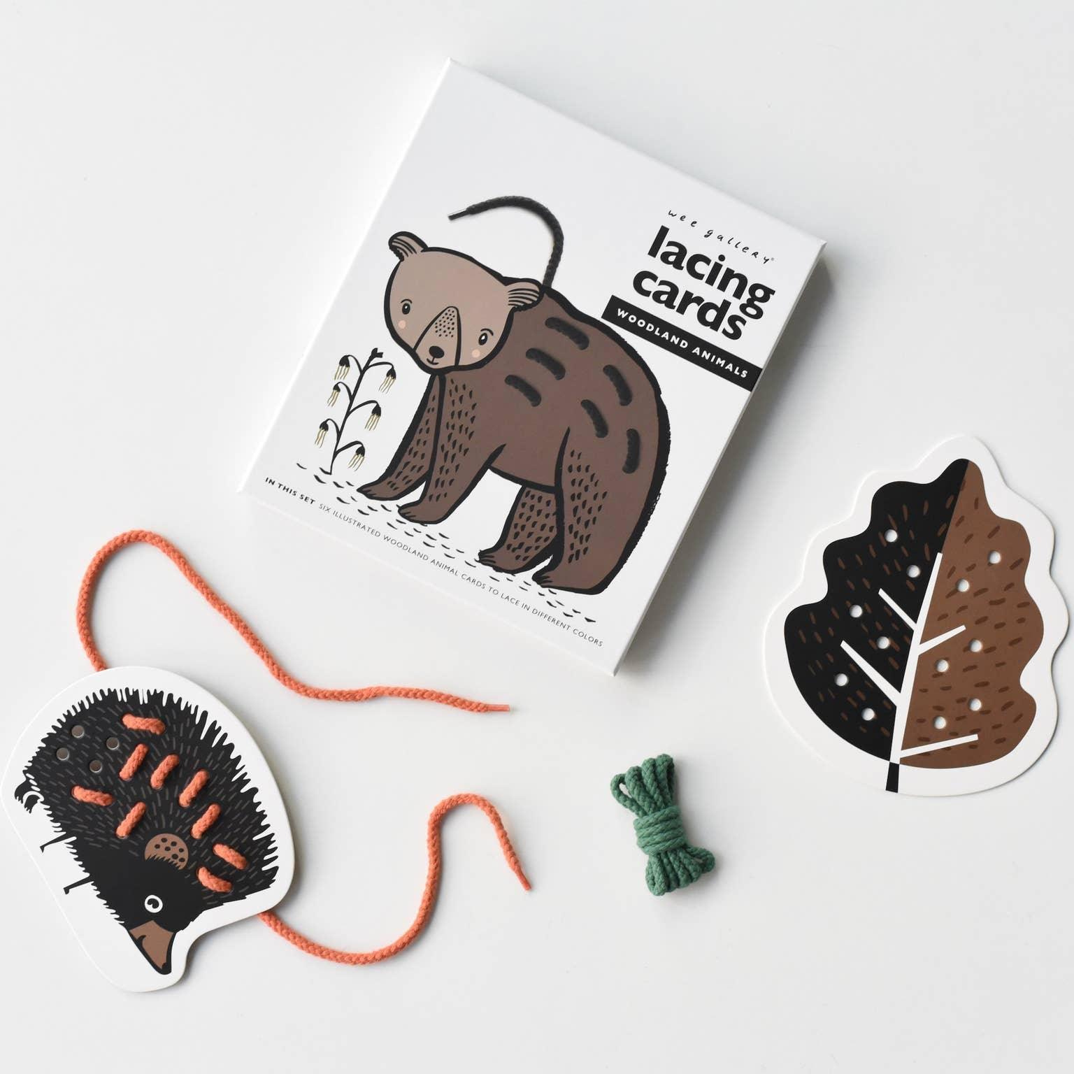 Lacing Cards, Woodland Animals - Why and Whale