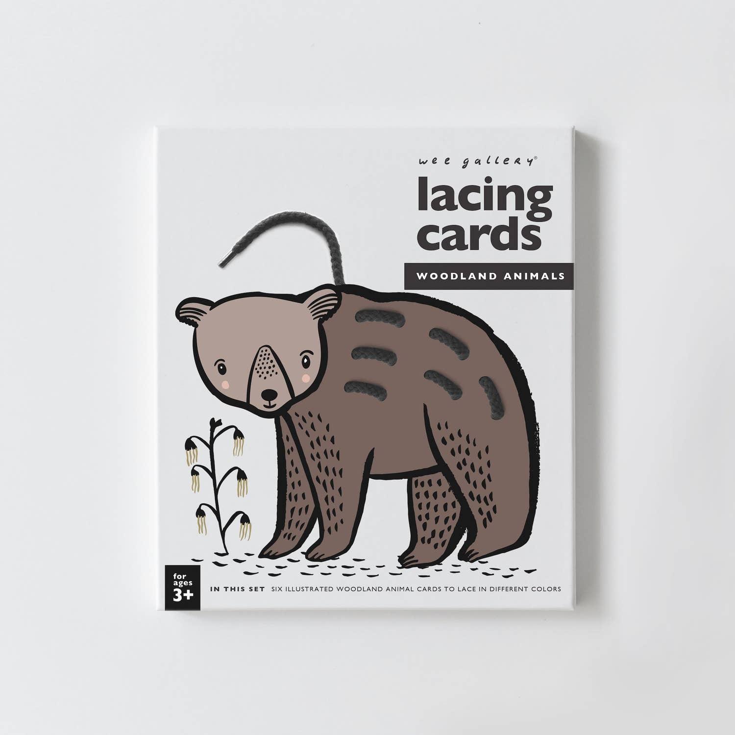 Lacing Cards, Woodland Animals - Why and Whale