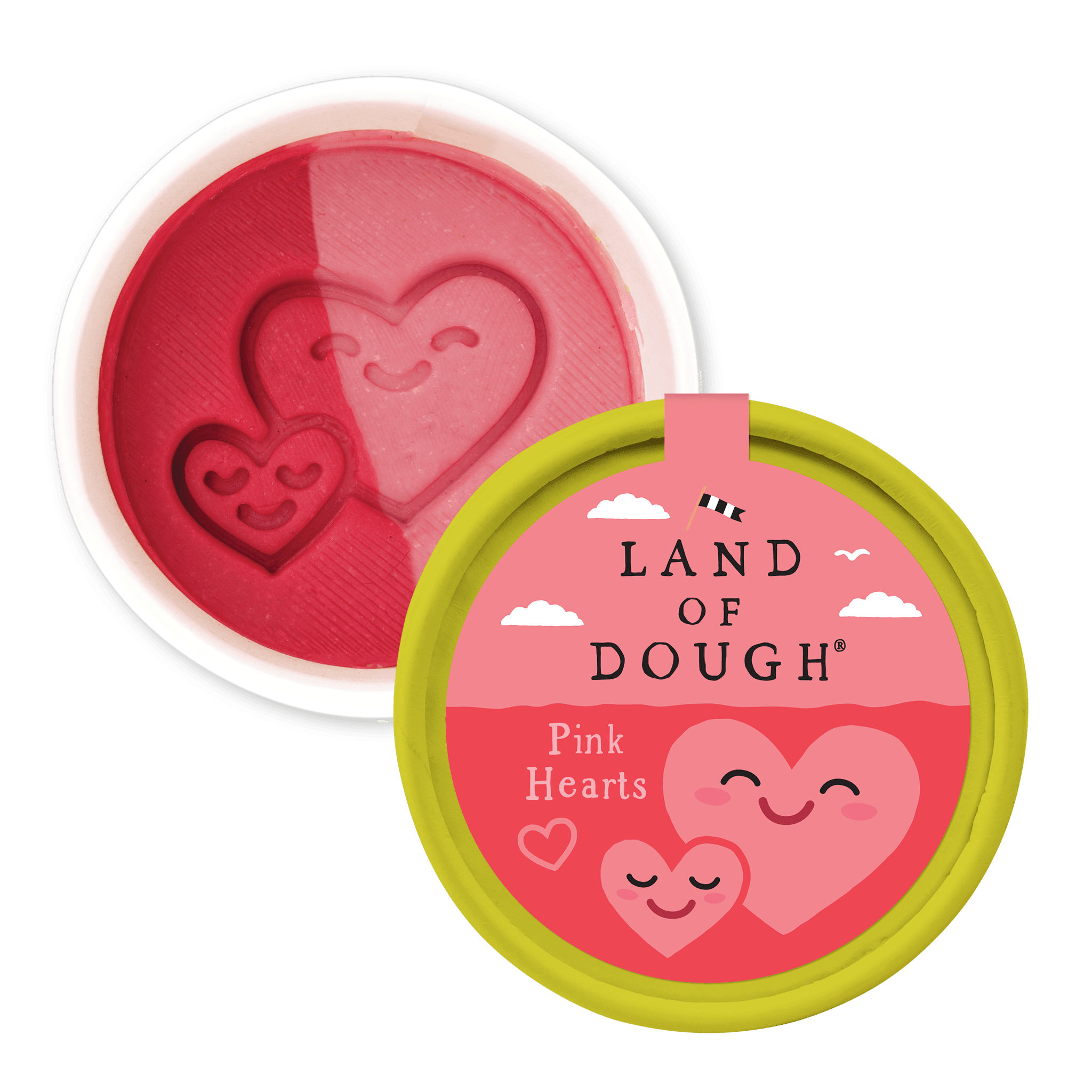 Land of Dough® Mini Cup - Pink Hearts - Why and Whale