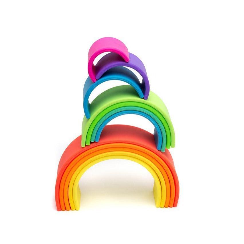 Large Neon Rainbow Silicone Arch Stacker - Why and Whale