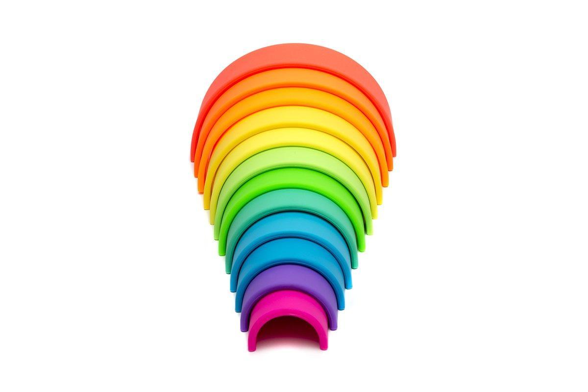 Large Neon Rainbow Silicone Arch Stacker - Why and Whale