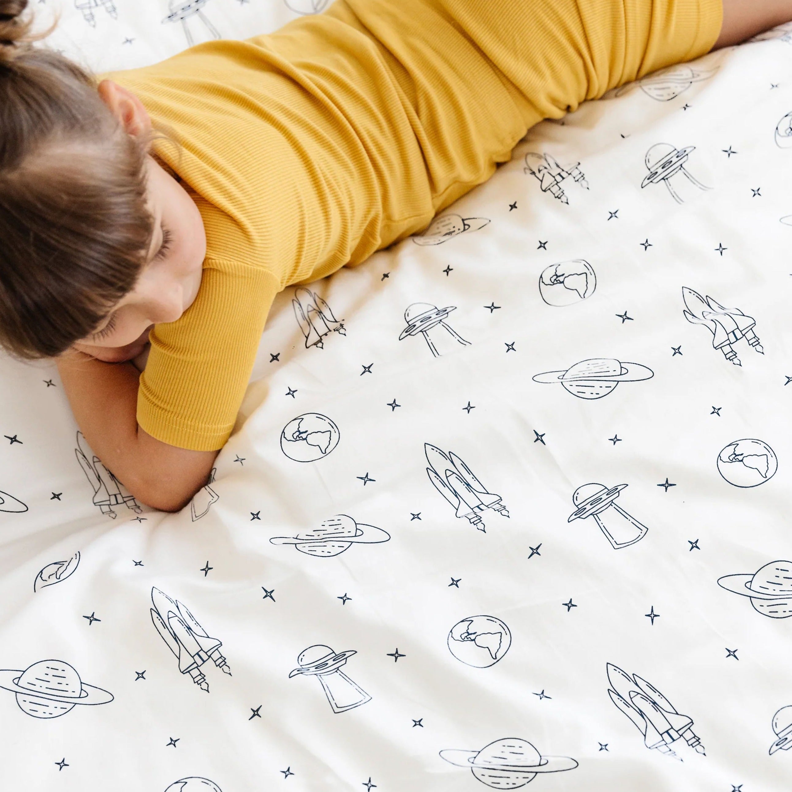 Organic Kids Fitted Sheet - Celestial