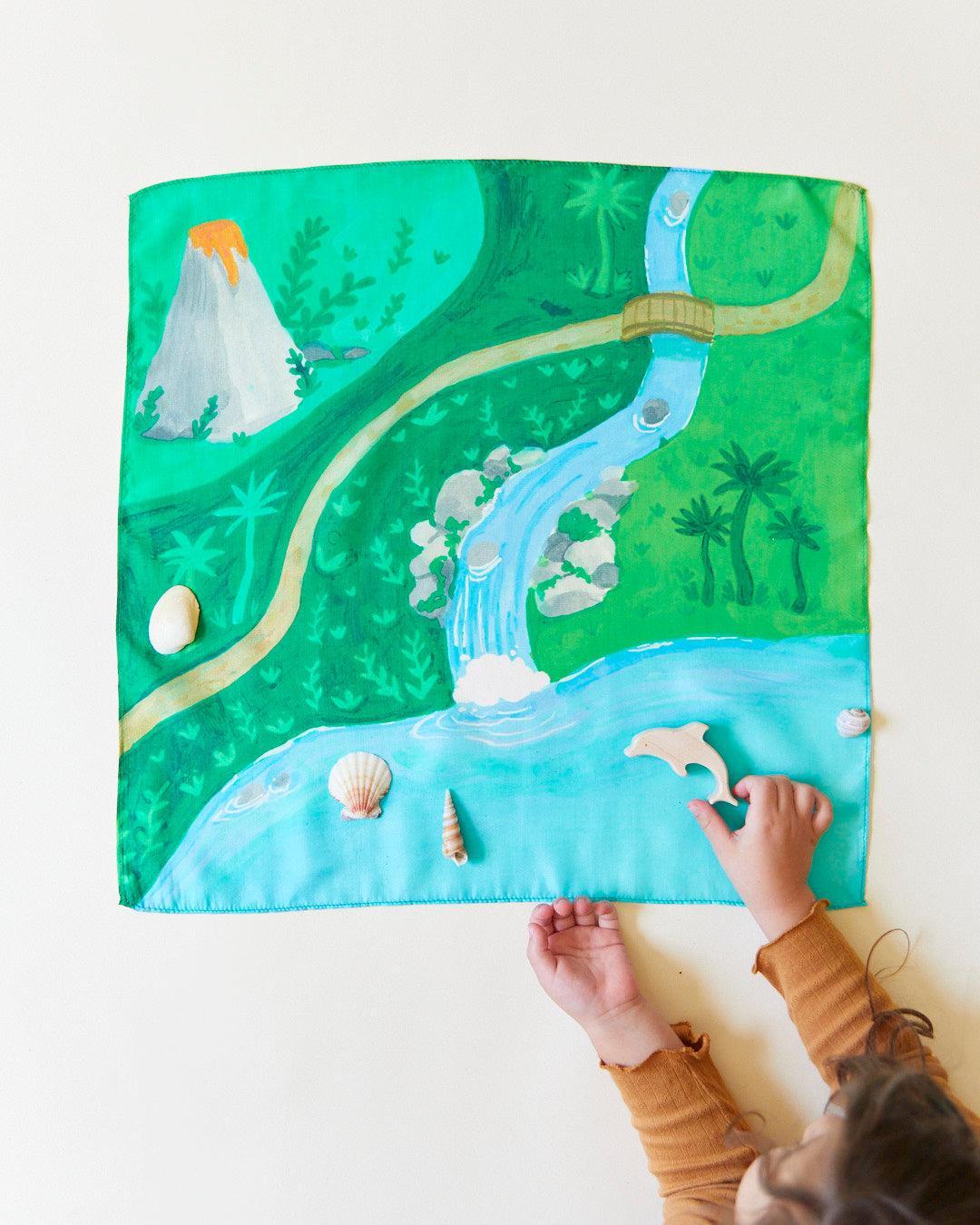 Limited Edition Sarah's Silks Jungle Playmap - Why and Whale
