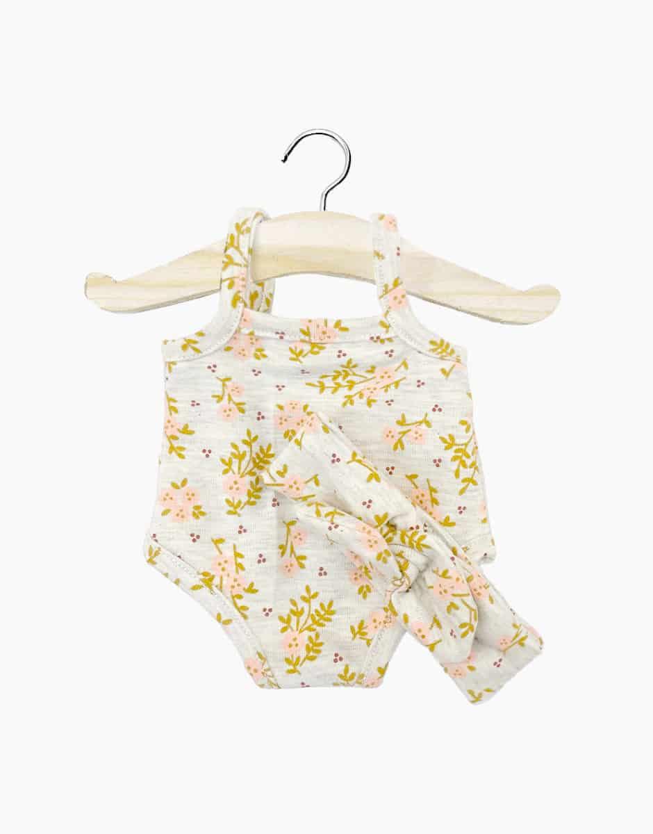 Little flowers jersey bodysuit with headband - Minikane - Why and Whale