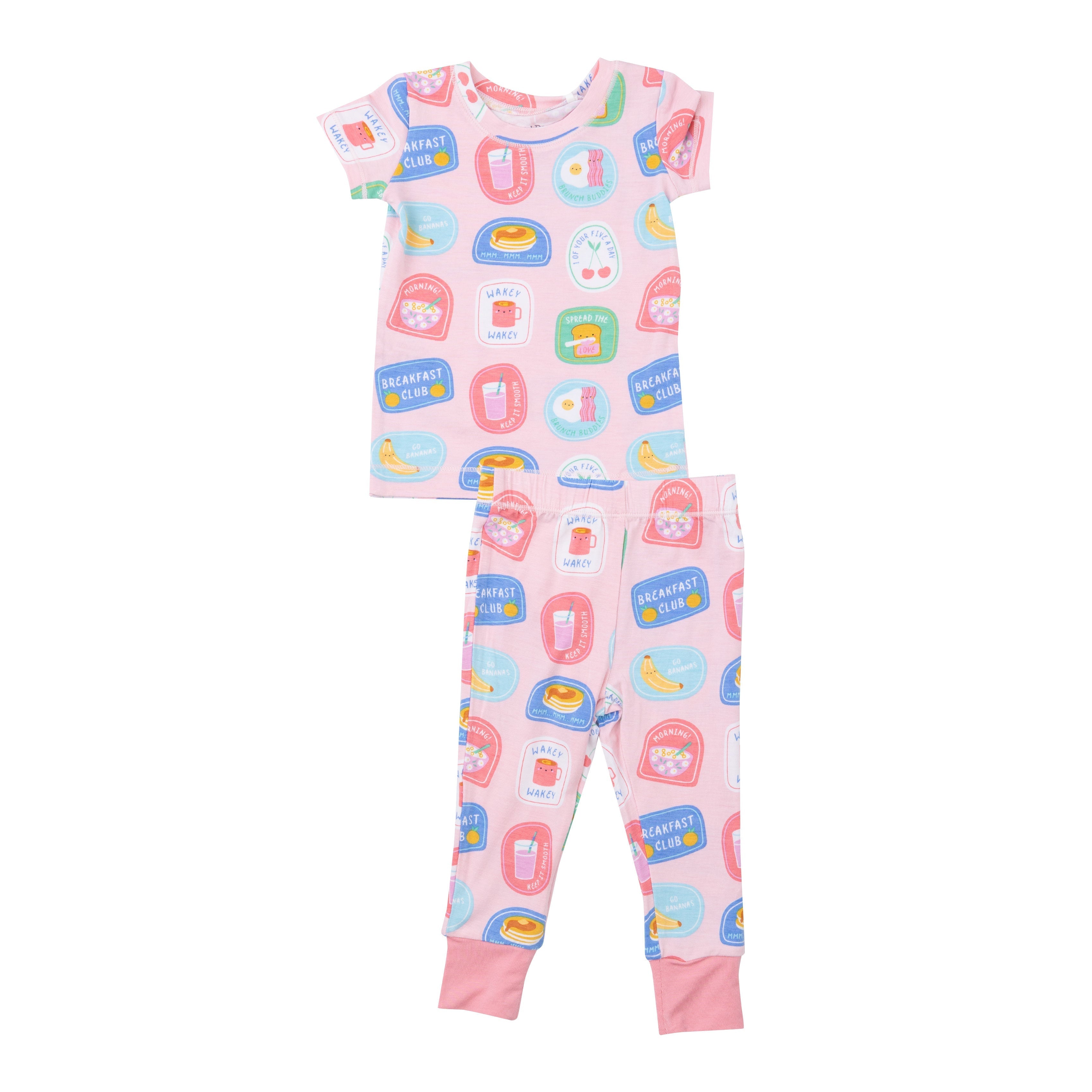 Loungewear Set - Breakfast Club Patches Pink