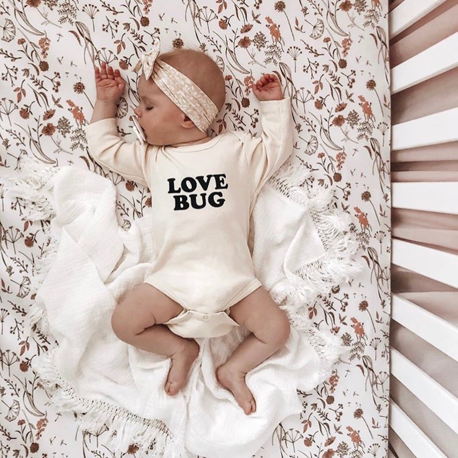 Baby Love Bug Long-Sleeve Organic Cotton Bodysuit