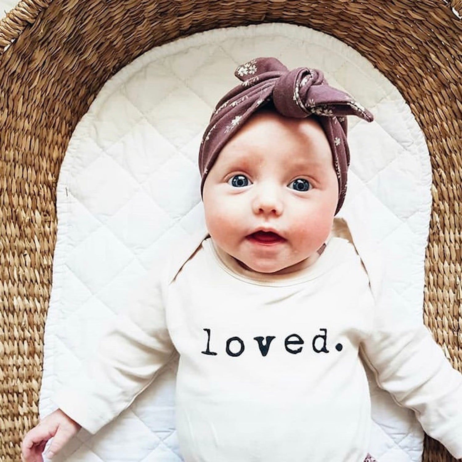 Baby Loved. Long-Sleeve Organic Cotton Bodysuit