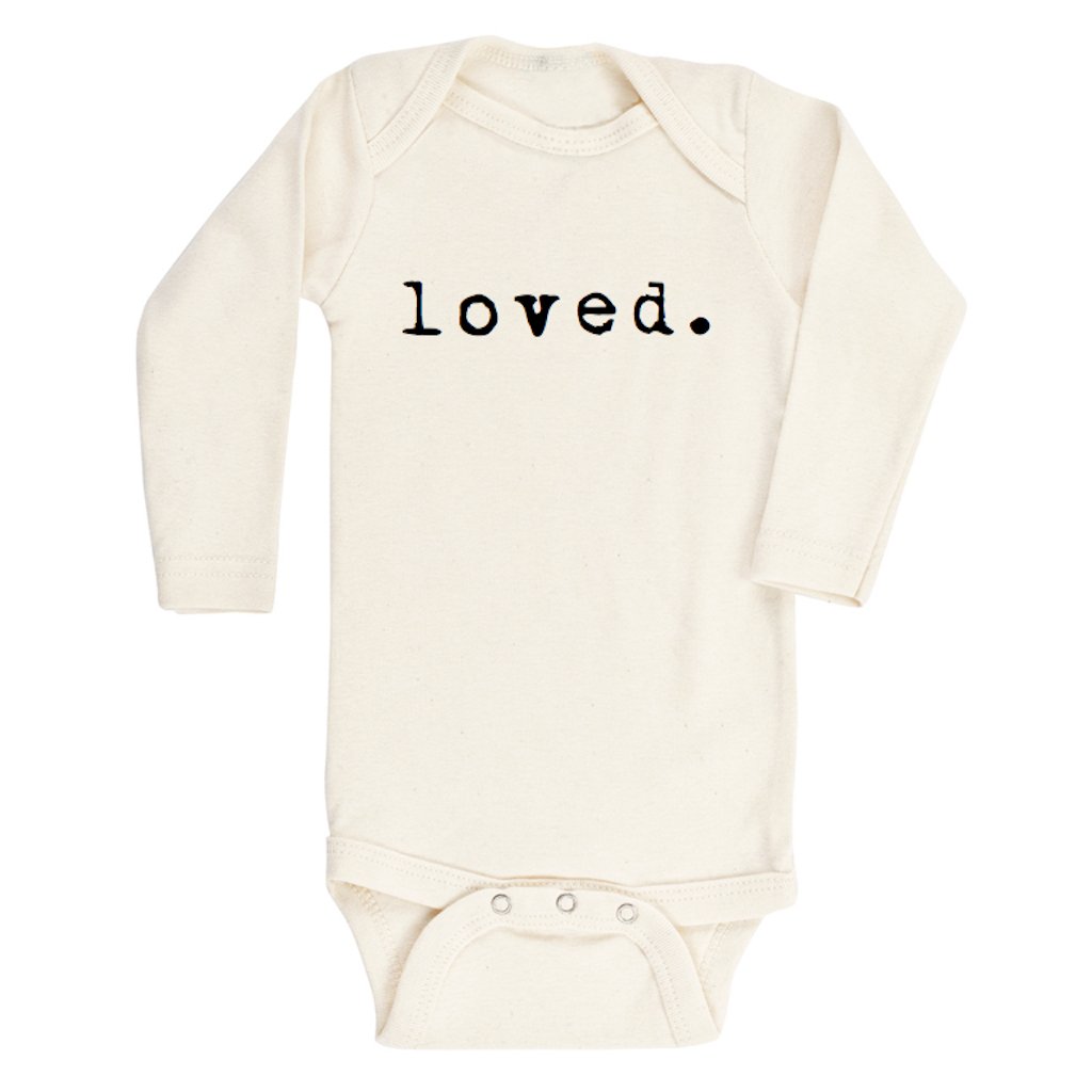 Baby Loved. Long-Sleeve Organic Cotton Bodysuit