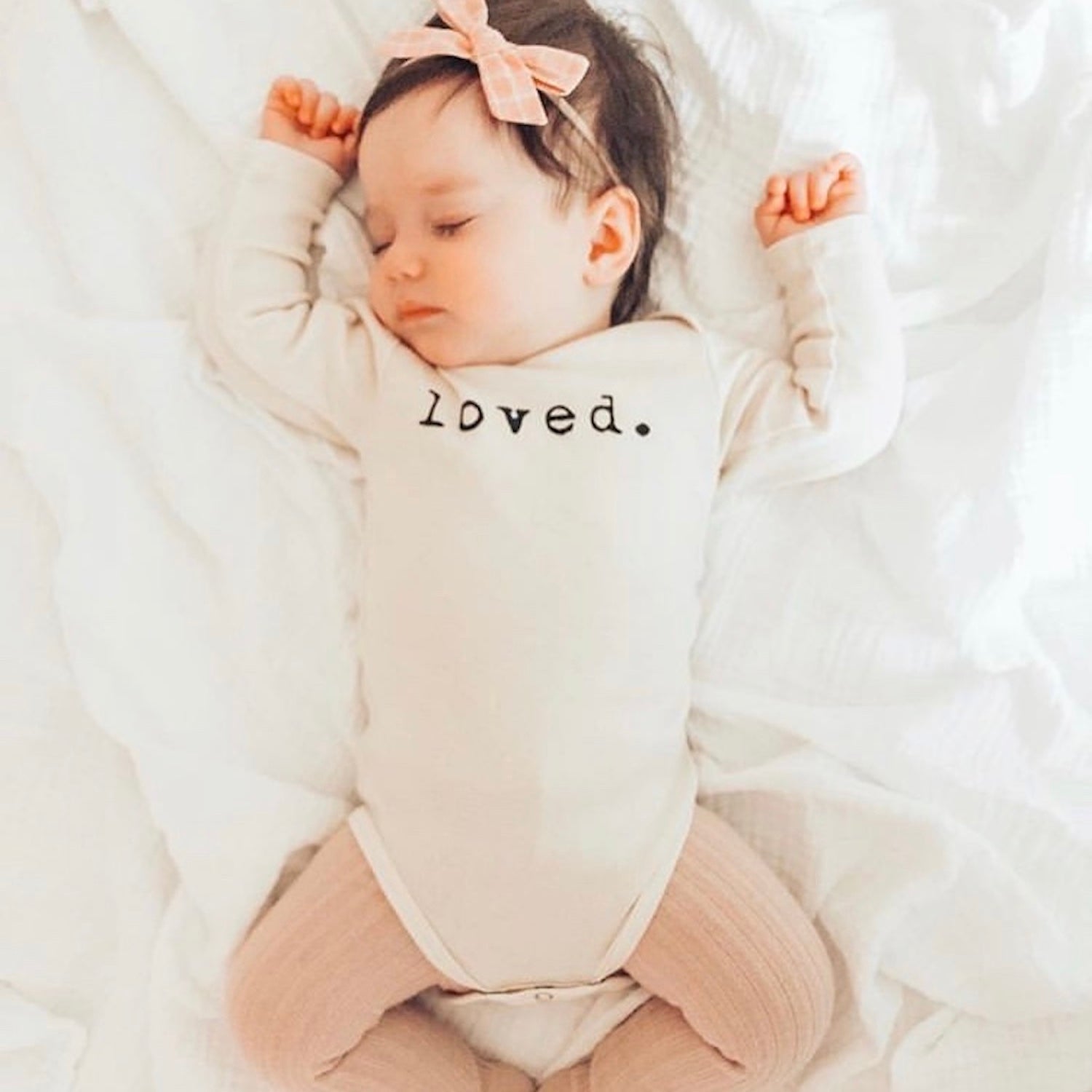 Baby Loved. Long-Sleeve Organic Cotton Bodysuit