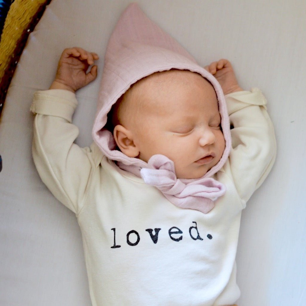 Baby Loved. Long-Sleeve Organic Cotton Bodysuit