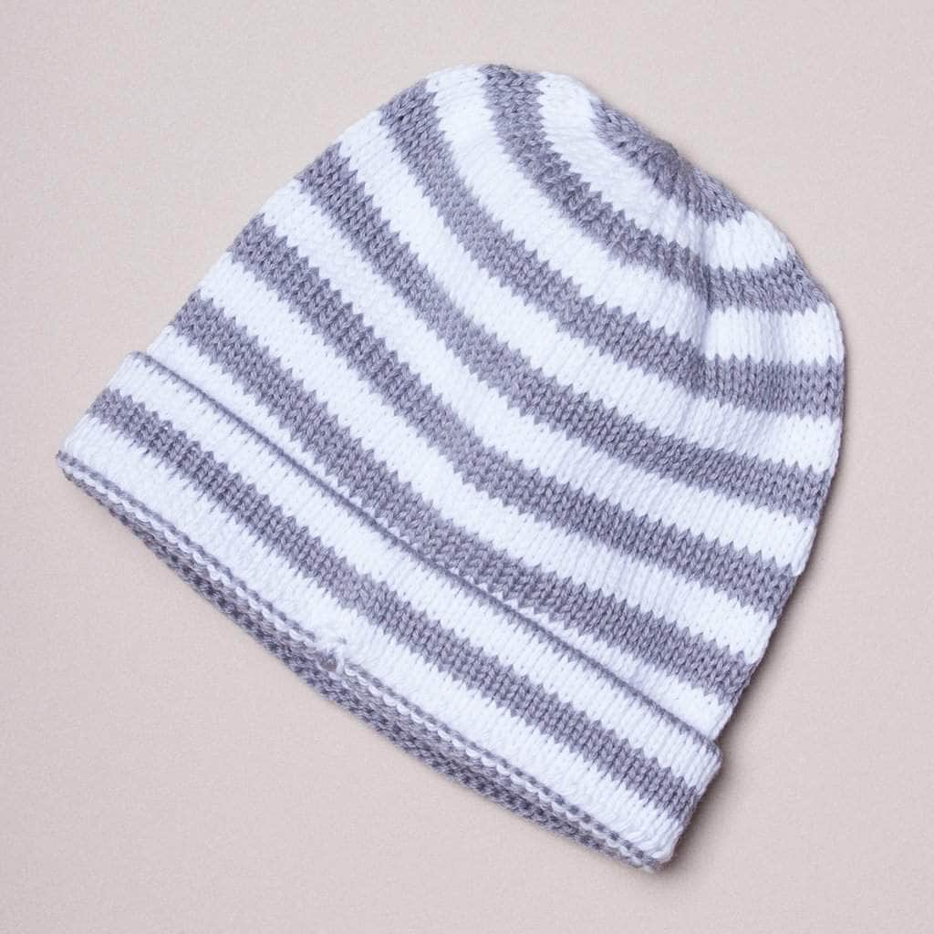 Organic Baby Hats, Handmade in Stripe Colors
