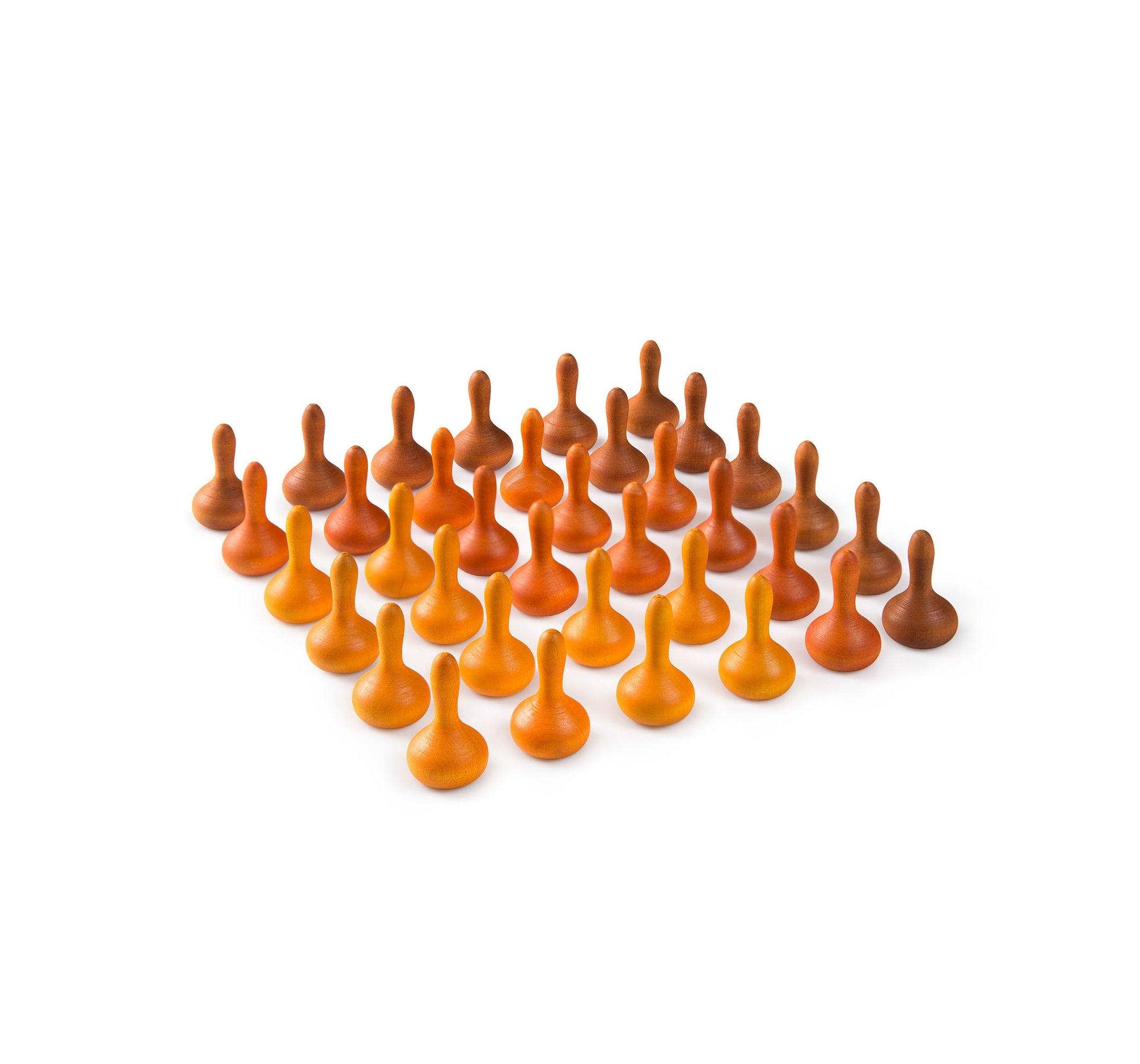 Mandala Pieces – 36 Orange Pumpkins – Loose Parts - Grapat - Why and Whale