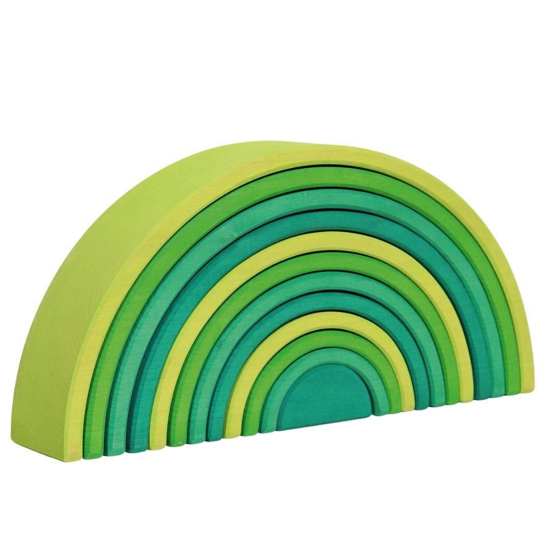 Meadow Green Wooden Rainbow Tunnel - Why and Whale