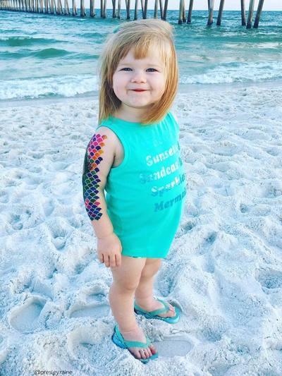 Mermaid Scales Temporary Tattoo Sheet - Why and Whale