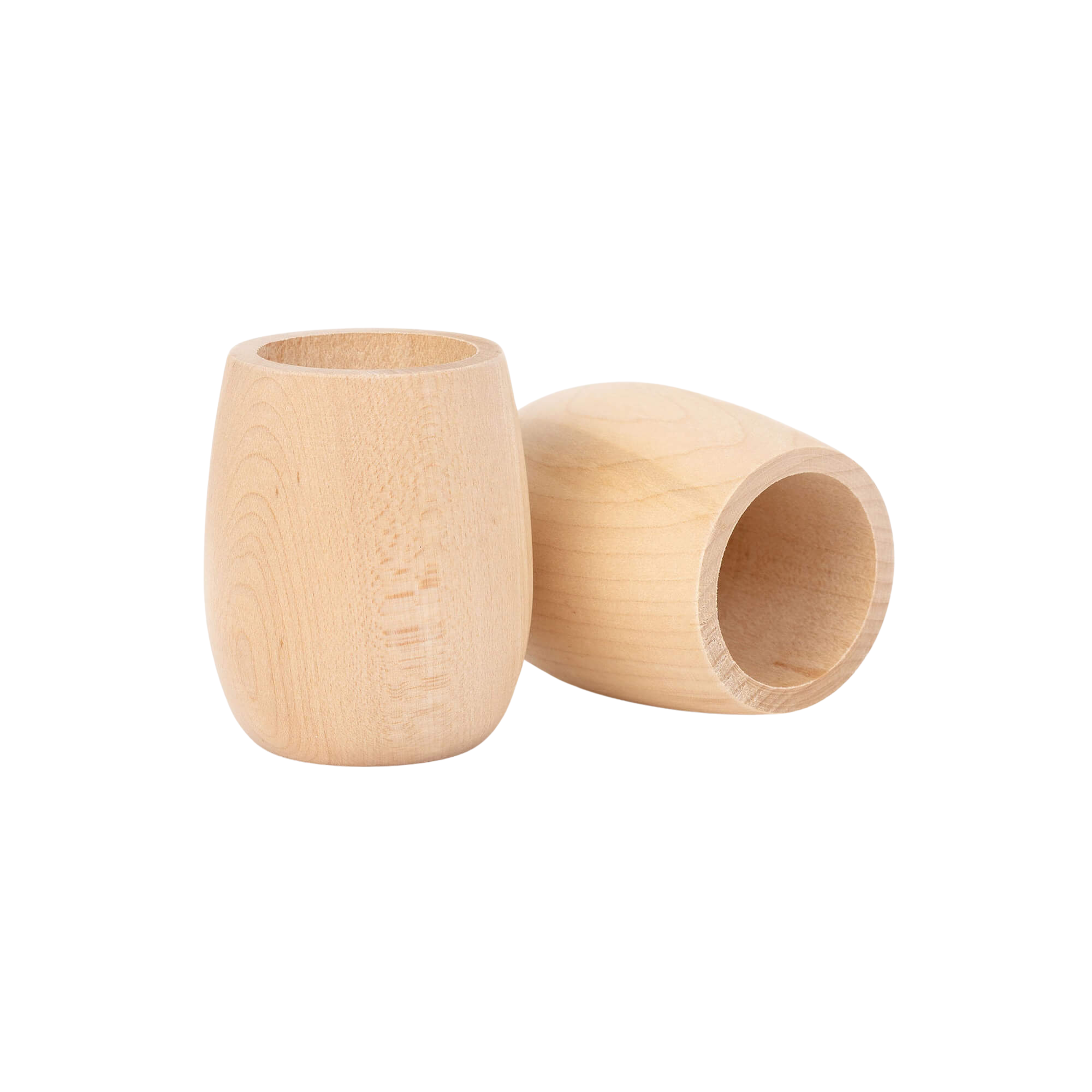 Wood Play Cups, Set of 2