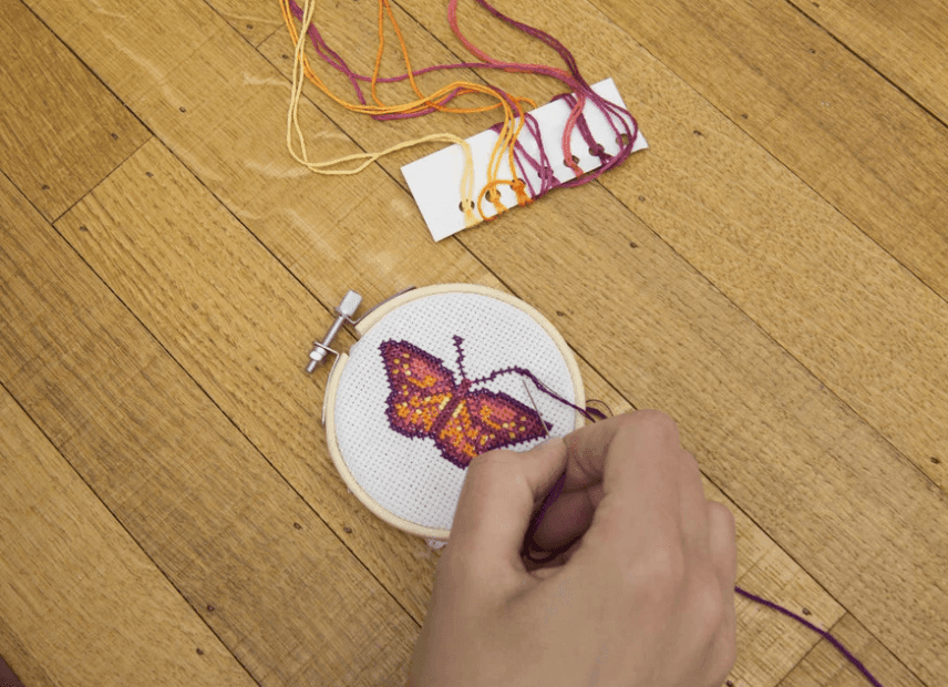 Mini Cross Stitch Embroidery Kit – Butterfly - Why and Whale