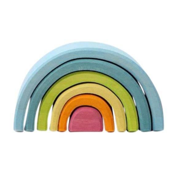 Mini Wooden Rainbow Stacker - Pastel - Why and Whale