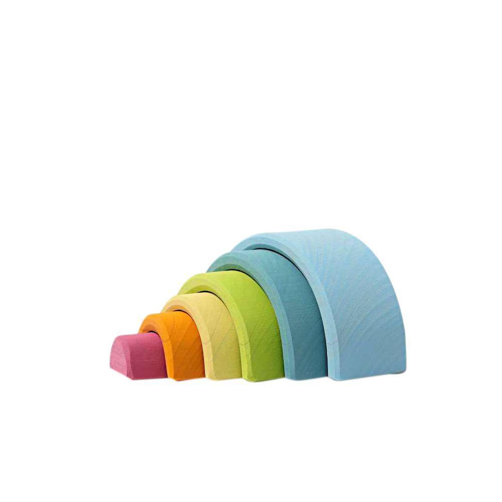 Mini Wooden Rainbow Stacker - Pastel - Why and Whale