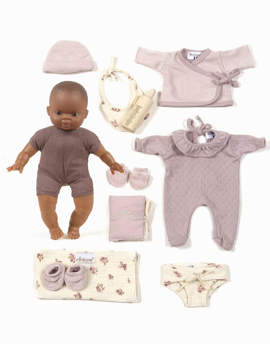 Minikane Baby Doll Gift Set, Riley - Why and Whale