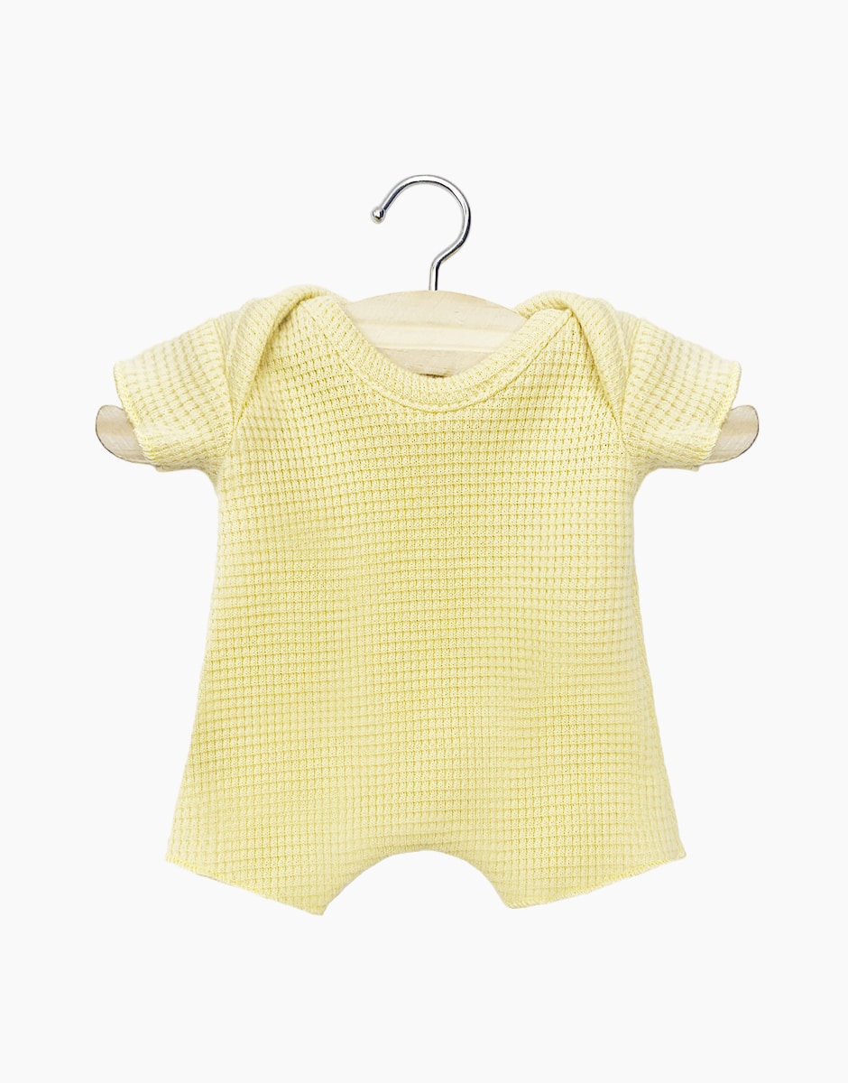 Vanilla Honeycomb Shortie Romper for 11in Doll - Minikane Babies