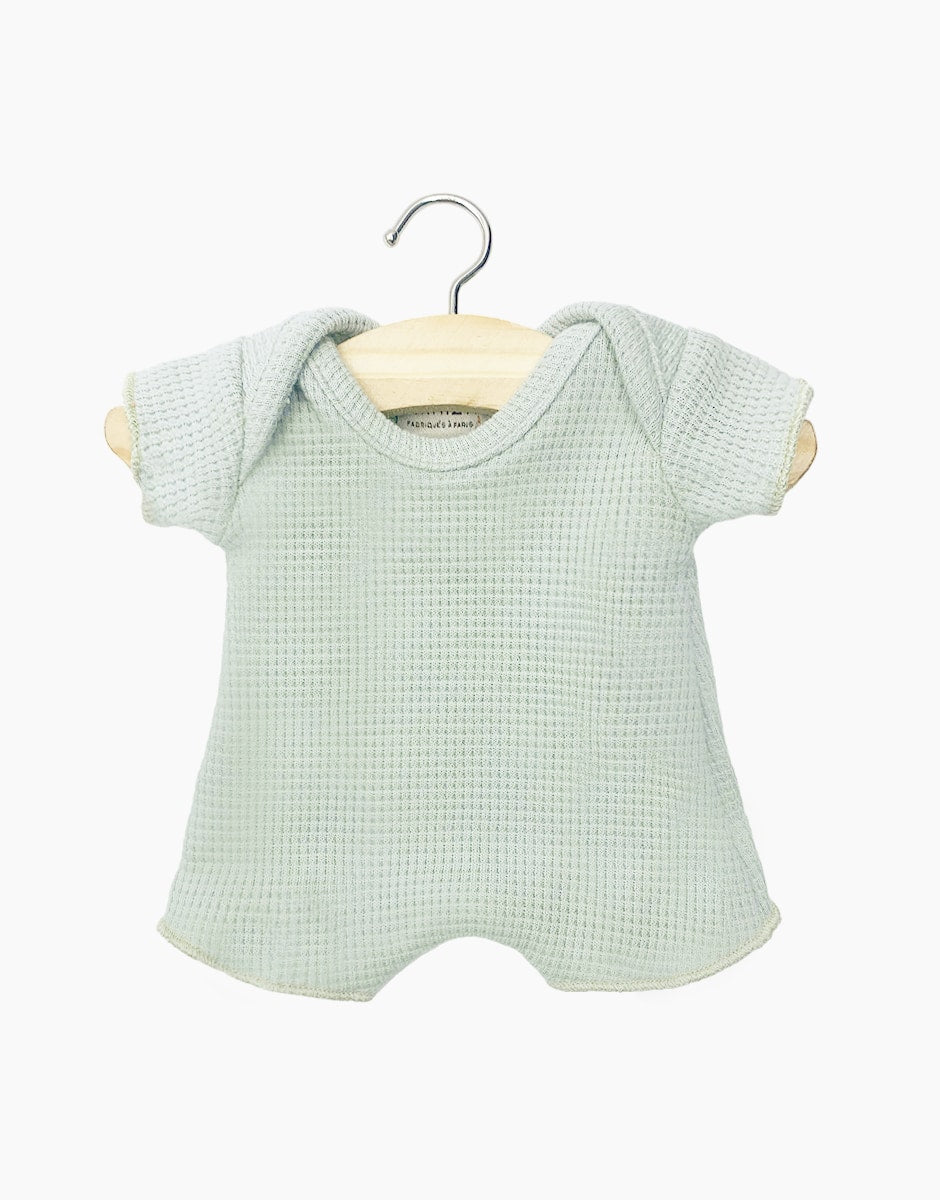 Green Tea Honeycomb Shortie Romper for 11in Doll - Minikane Babies