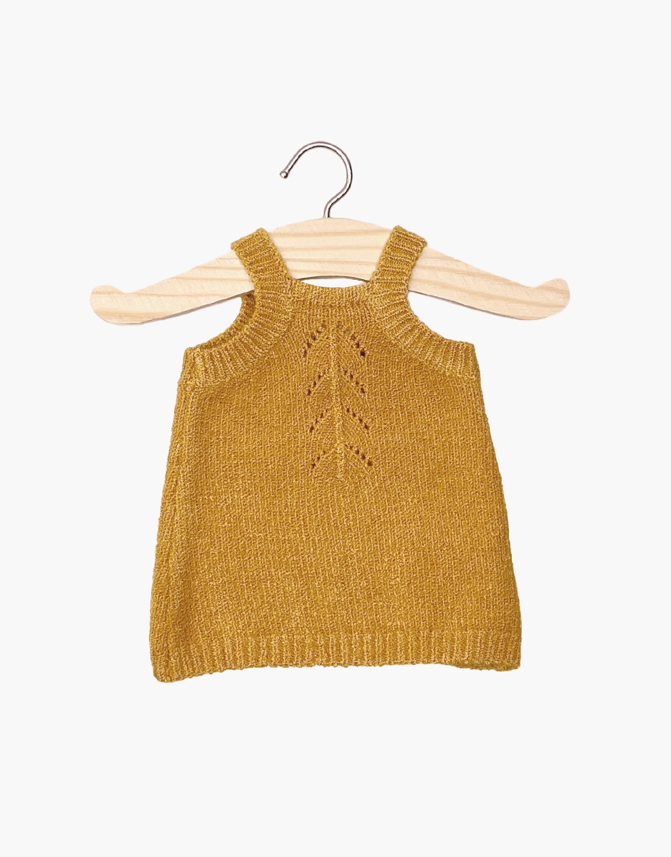 Gisèle honey knit dress for 13-15in Doll - Minikane