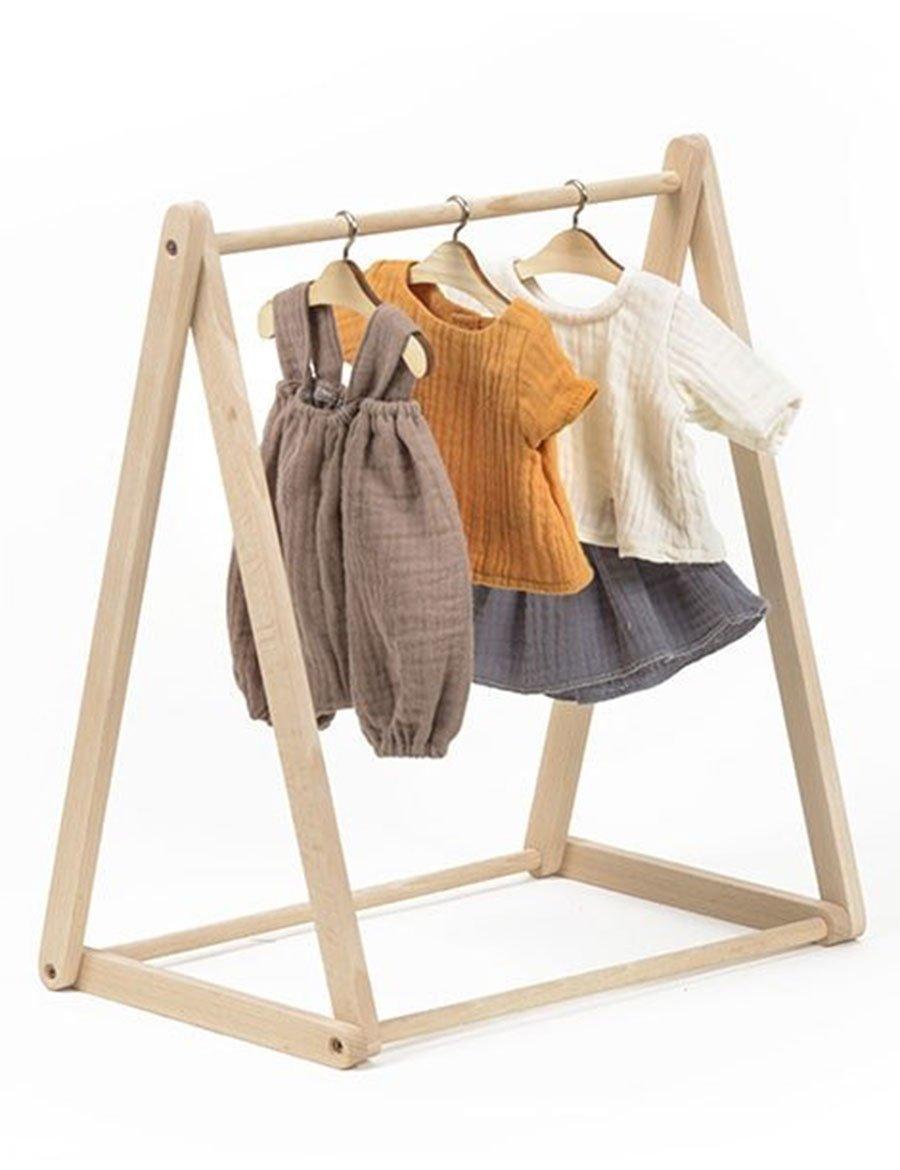MiniKane Wooden Doll Clothing Rack - Why and Whale