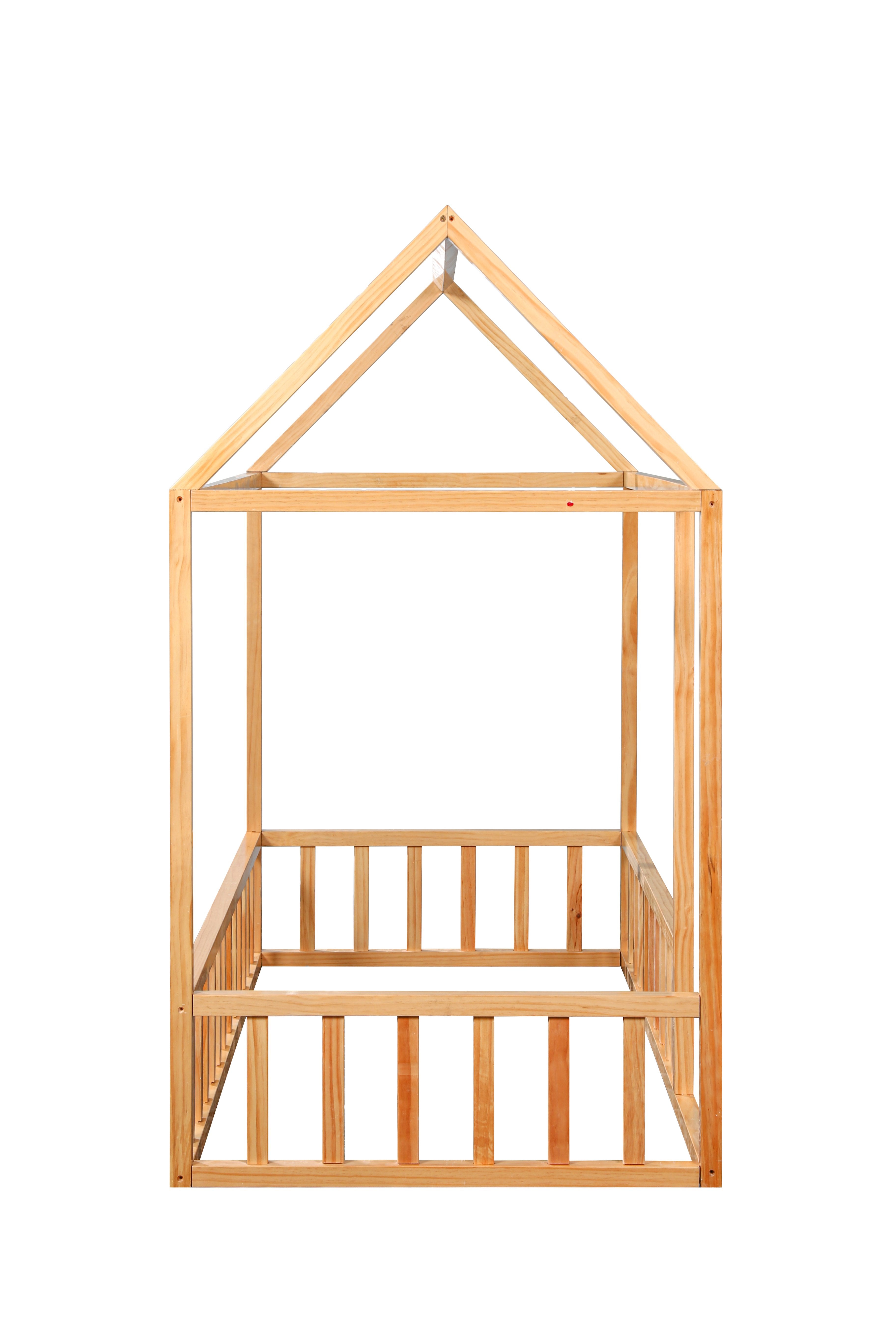 Montessori House Bed with Rails