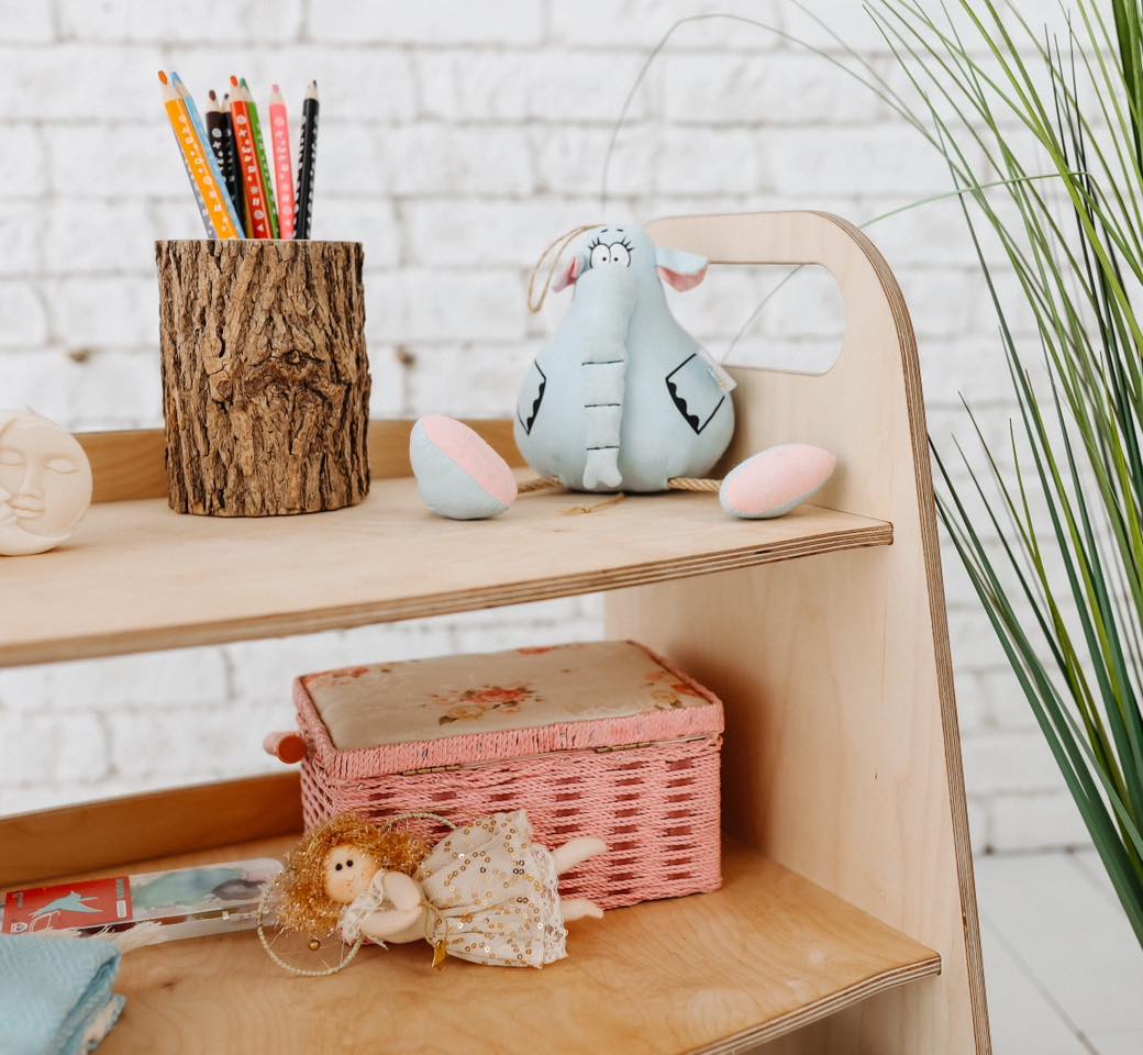 Montessori Wooden Toy Shelf