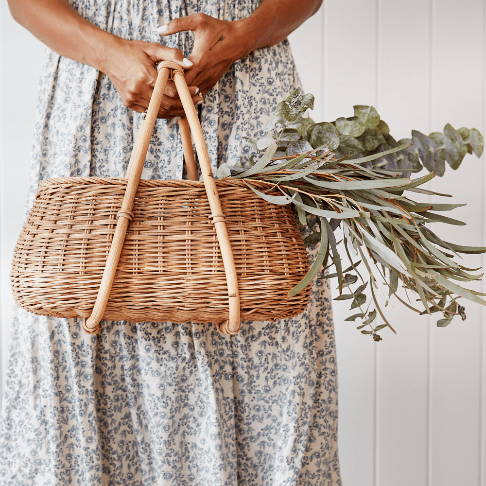 Mosey Rattan Basket - Why and Whale