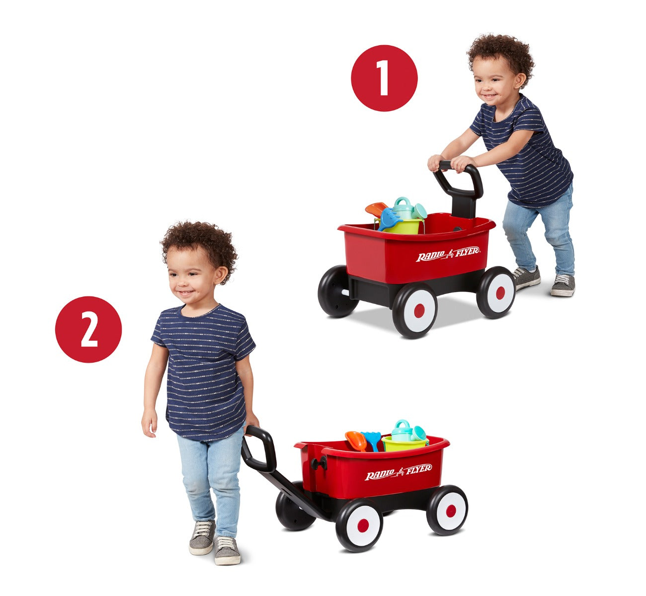 Push & Pull Walker Wagon with Garden Tools