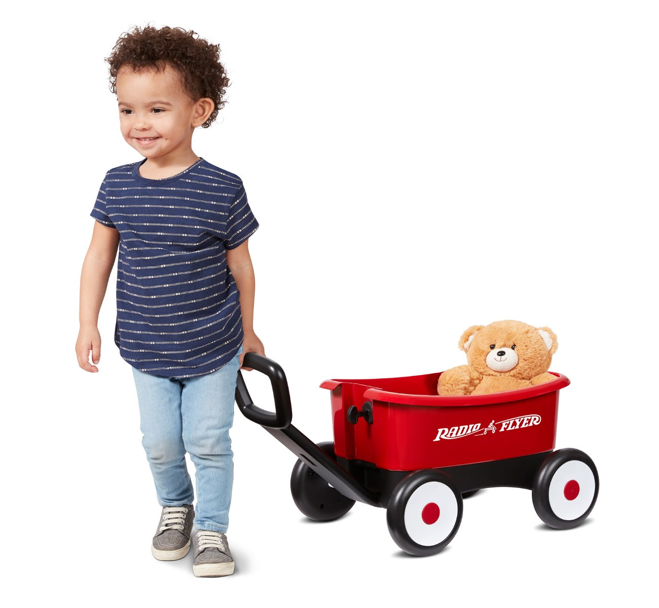 Push & Pull Walker Wagon with Teddy Bear