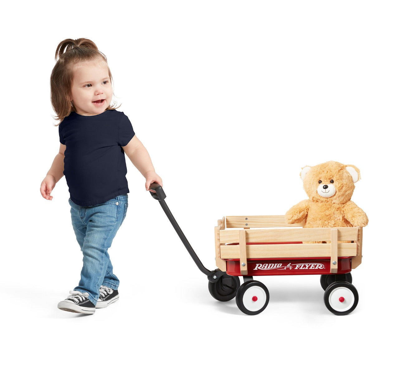 My 1st Steel & Wood Wagon with Teddy Bear