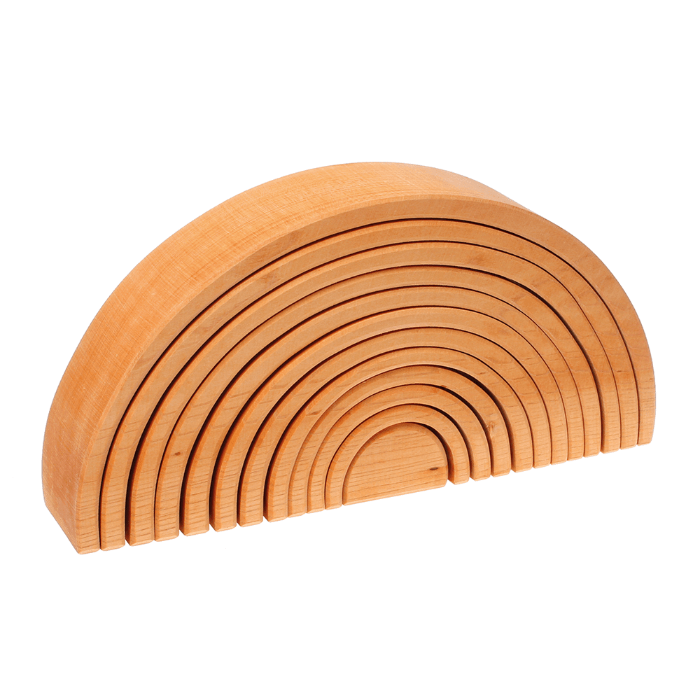 Natural Wooden Rainbow Tunnel - 12 Piece - Why and Whale