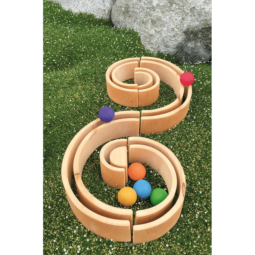Natural Wooden Rainbow Tunnel - 12 Piece - Why and Whale