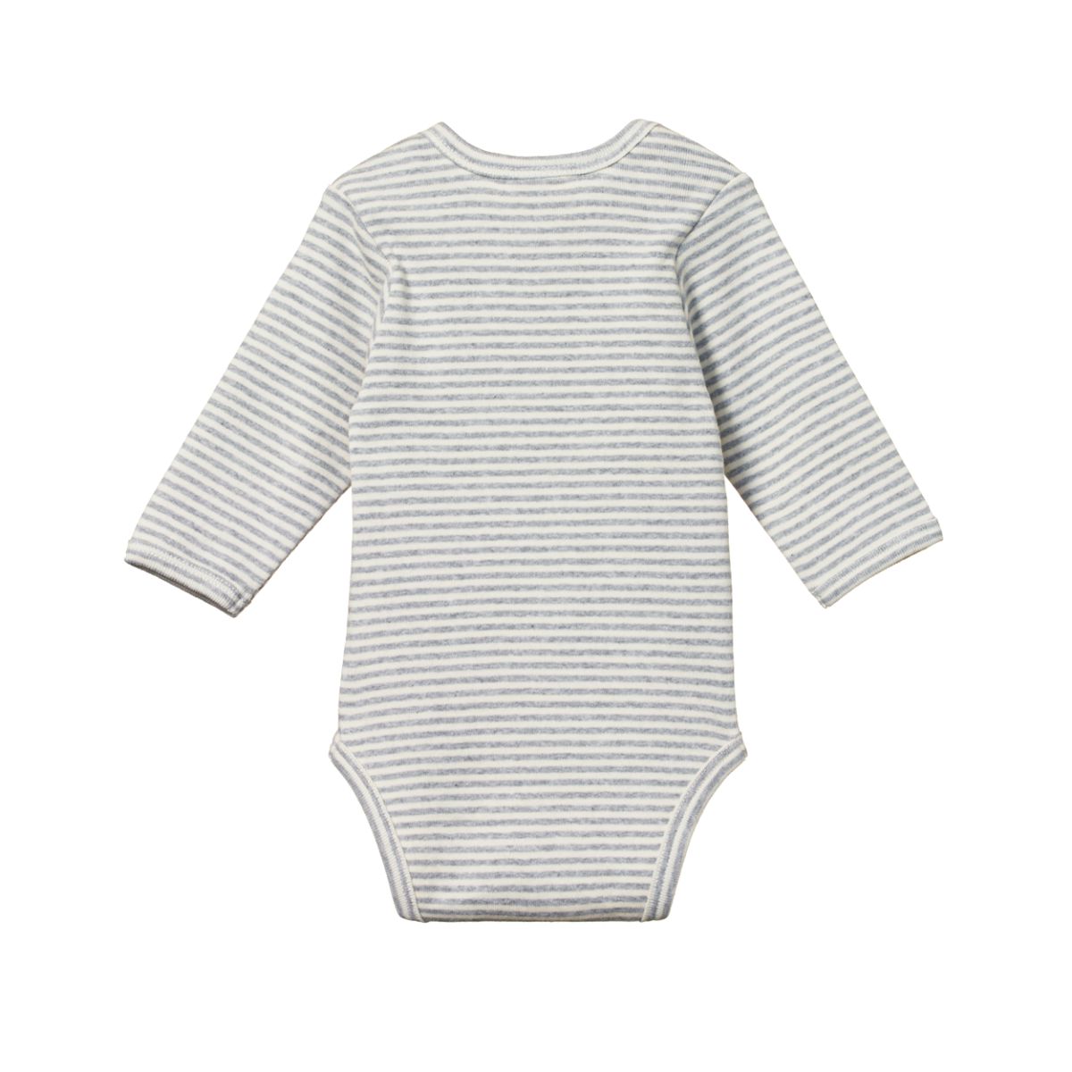 Long Sleeve Bodysuit - Grey Marl Stripe