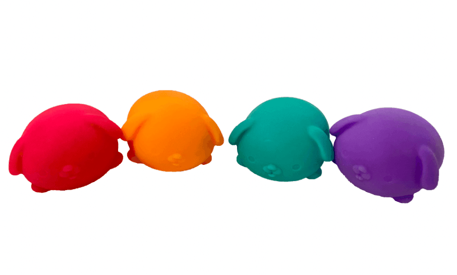NeeDoh™ Funky Pup Squeeze stress ball, assorted colors - Why and Whale