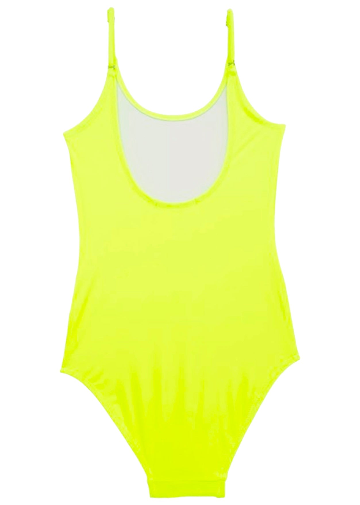 Neon Yellow Swimsuit with Sequin Belt