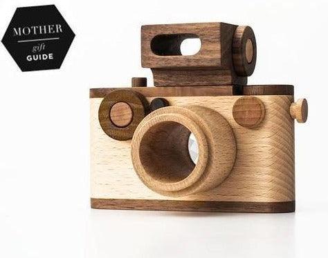 NEW 35MM Vintage Style Wooden Toy Camera - Why and Whale