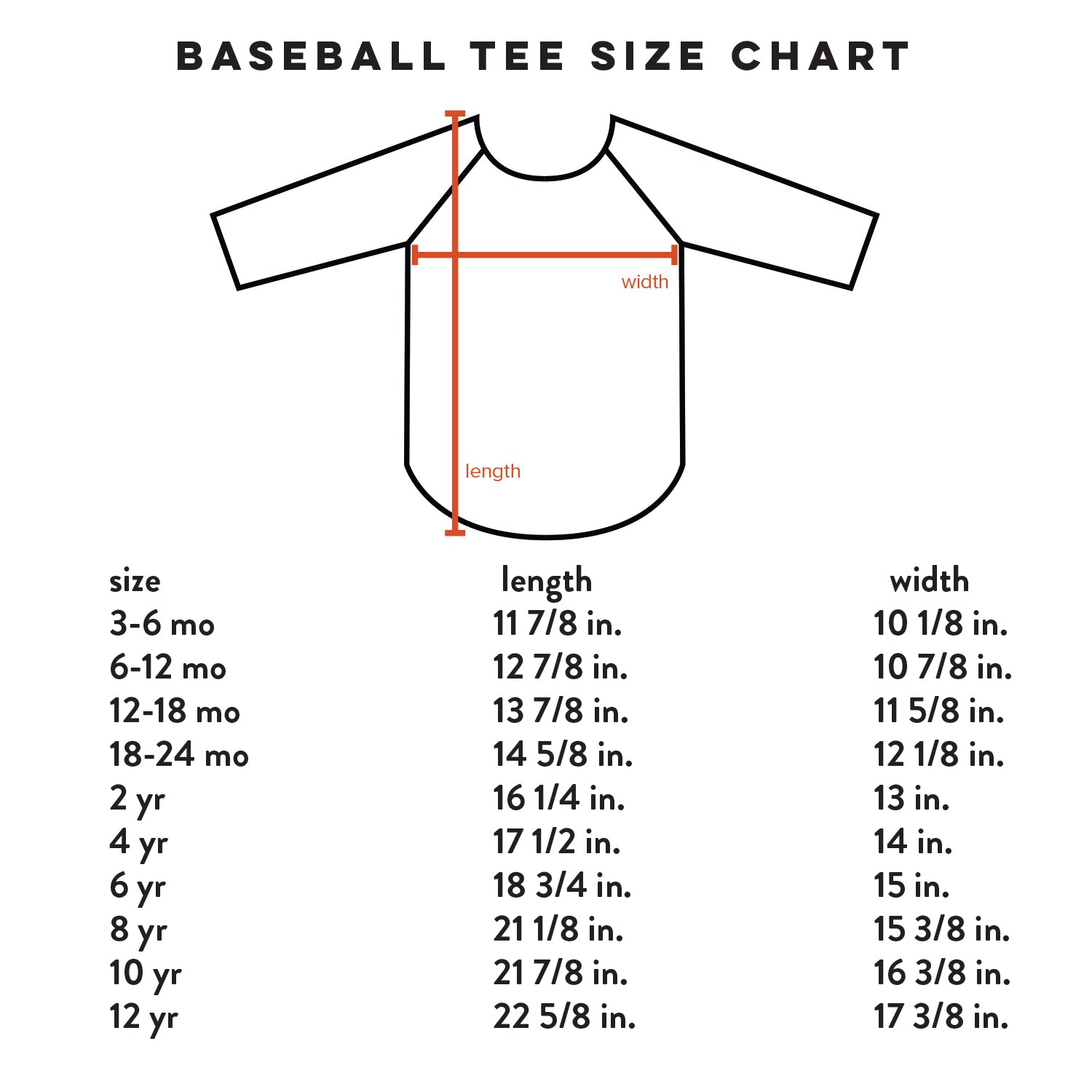 Baseball Number Tee Numbers 1-10