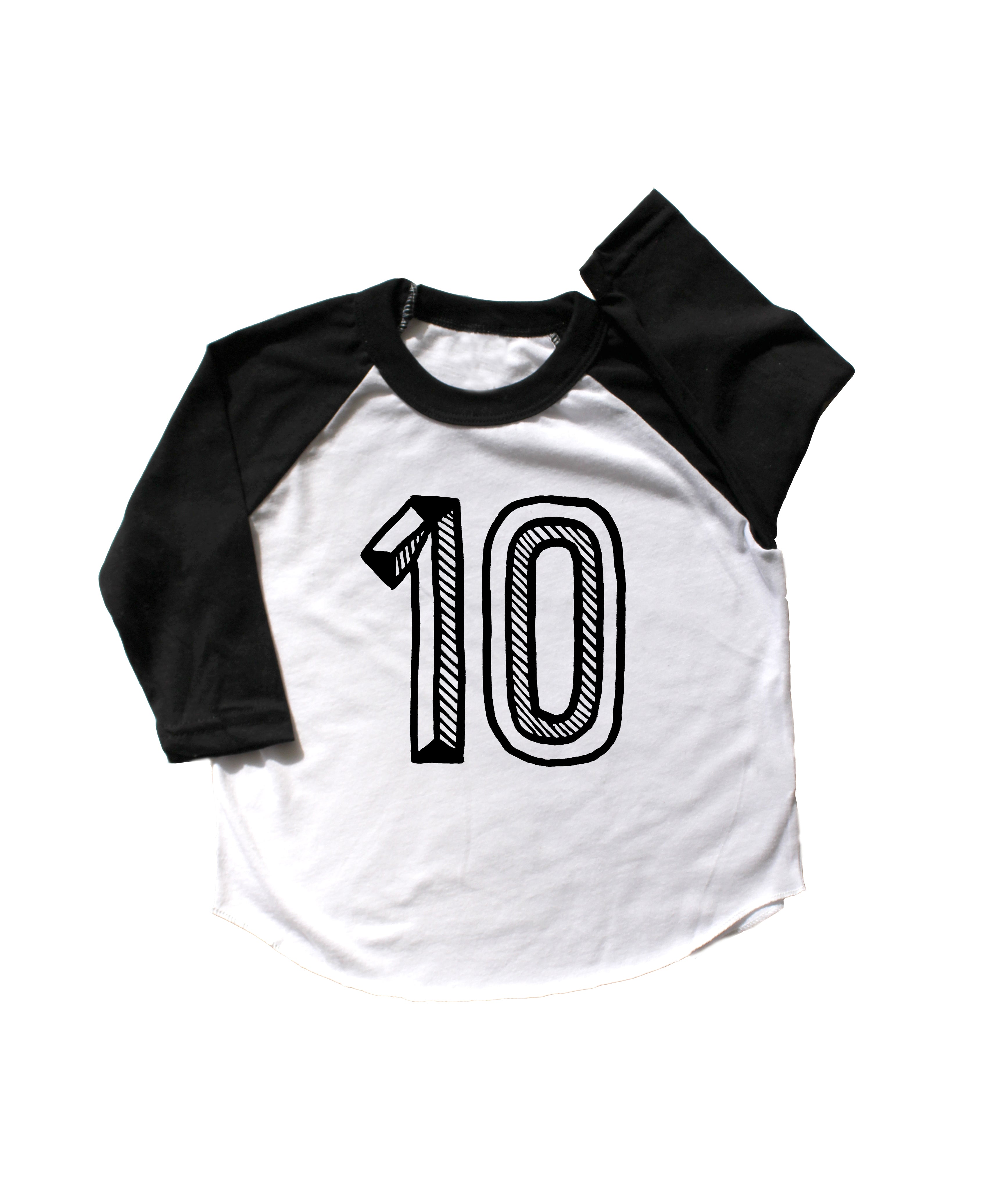 Baseball Number Tee Numbers 1-10