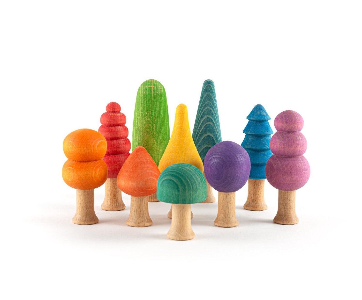 Ocamora - ‘Bosque’ Rainbow Forest Trees, Set of 10 - Why and Whale