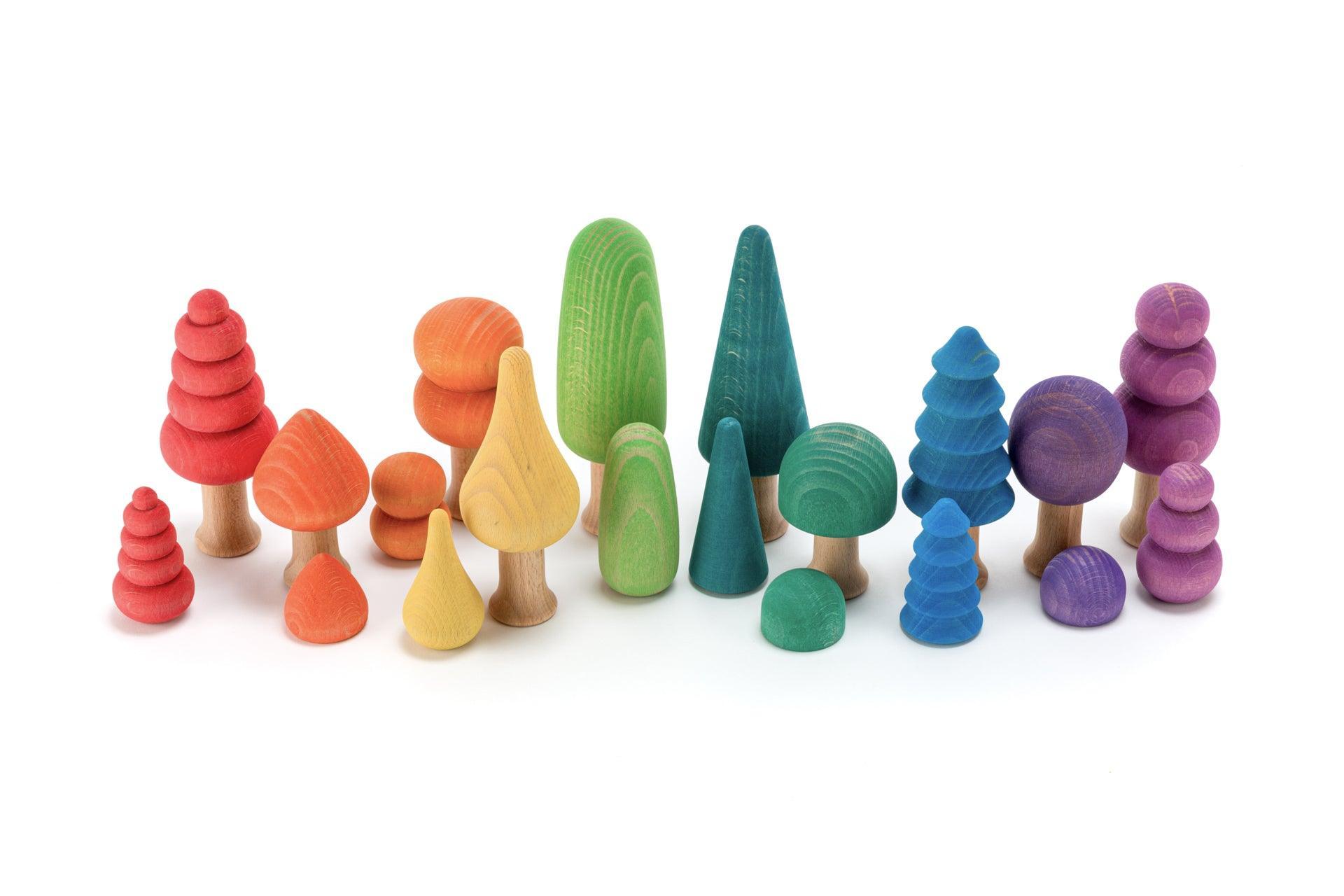 Ocamora - ‘Bosque’ Rainbow Forest Trees, Set of 10 - Why and Whale