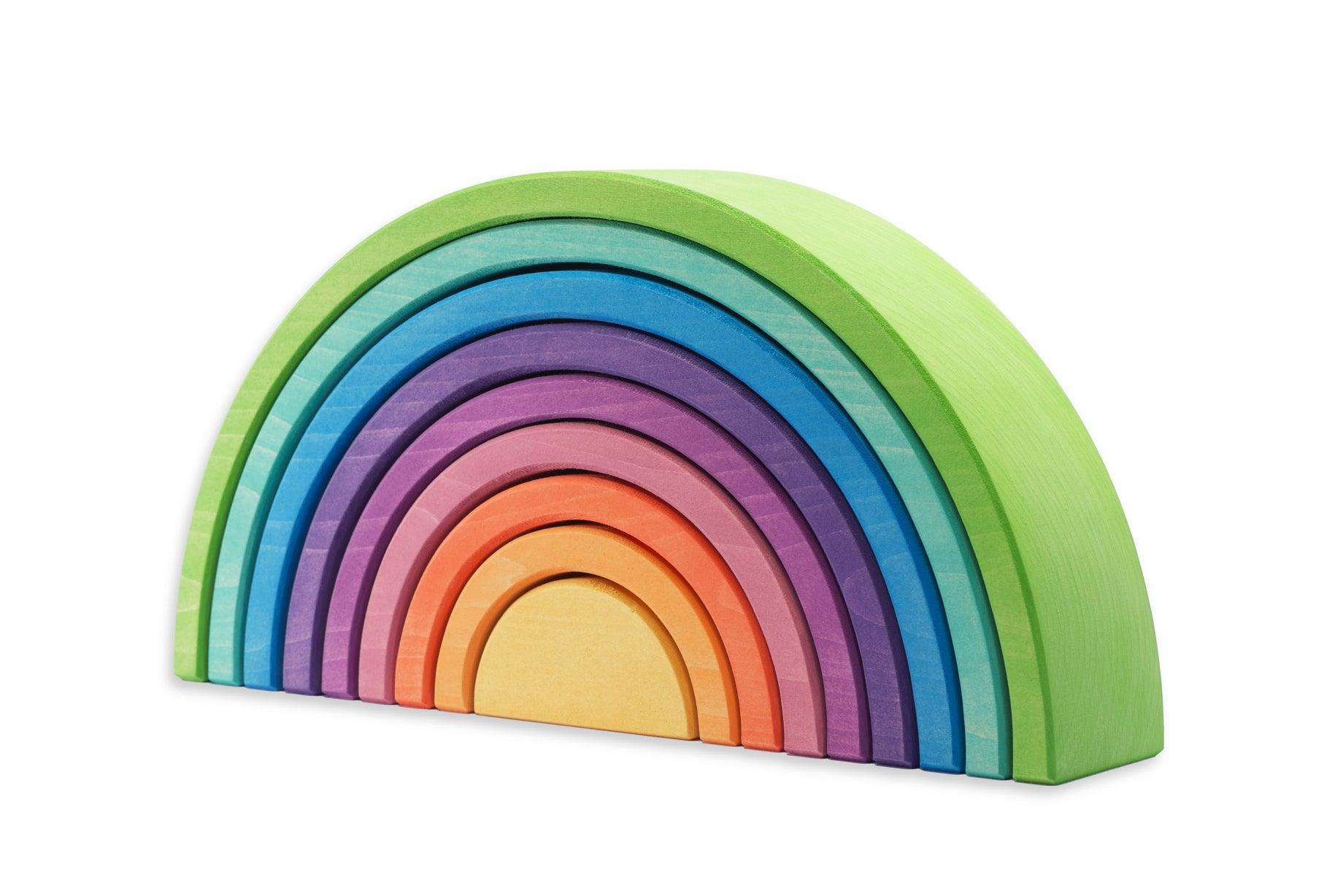Ocamora - Green 9 Piece Rainbow Stacker - Why and Whale