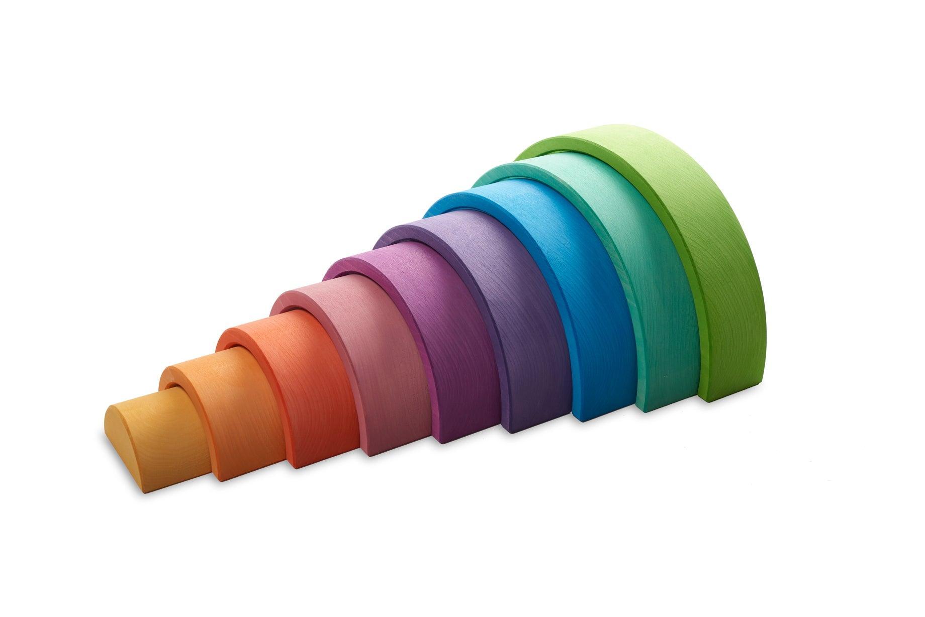 Ocamora - Green 9 Piece Rainbow Stacker - Why and Whale