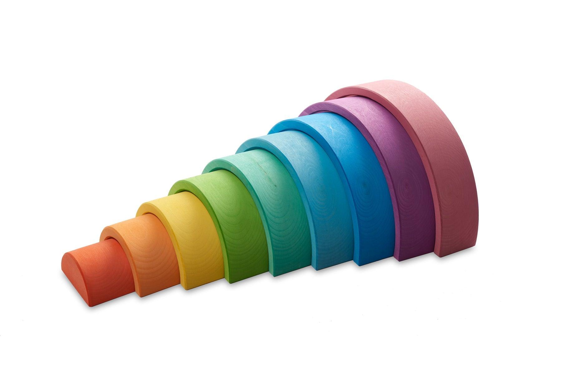 Ocamora - Pink 9 Piece Rainbow Stacker - Why and Whale