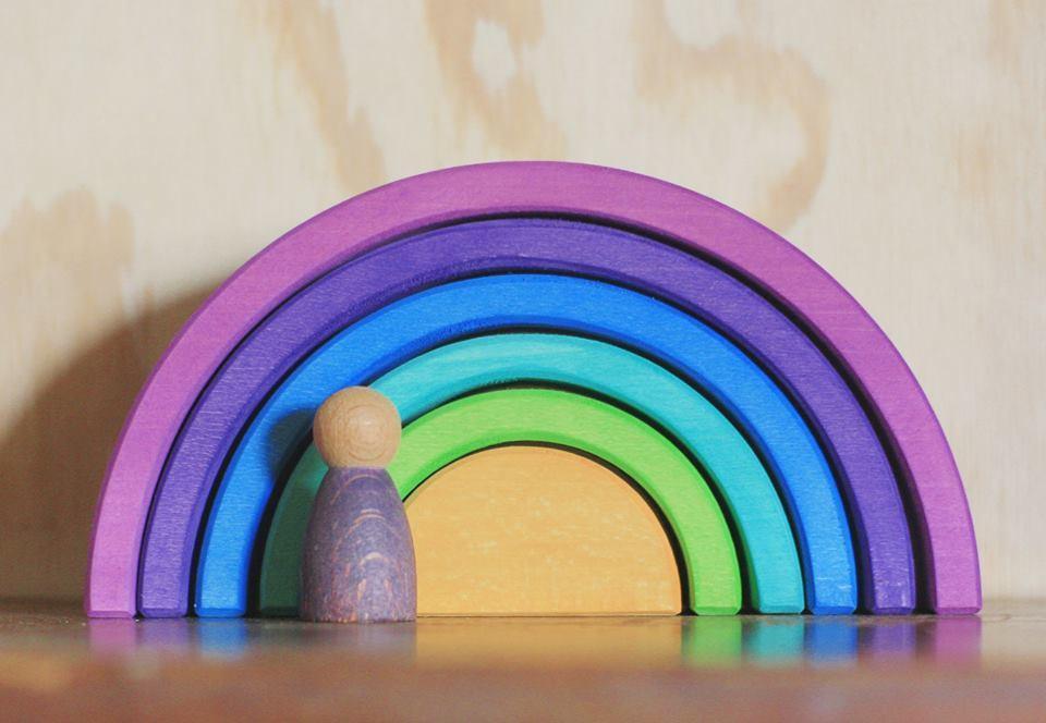 Ocamora - Purple 6 Piece Rainbow Stacker, Purpura - Why and Whale