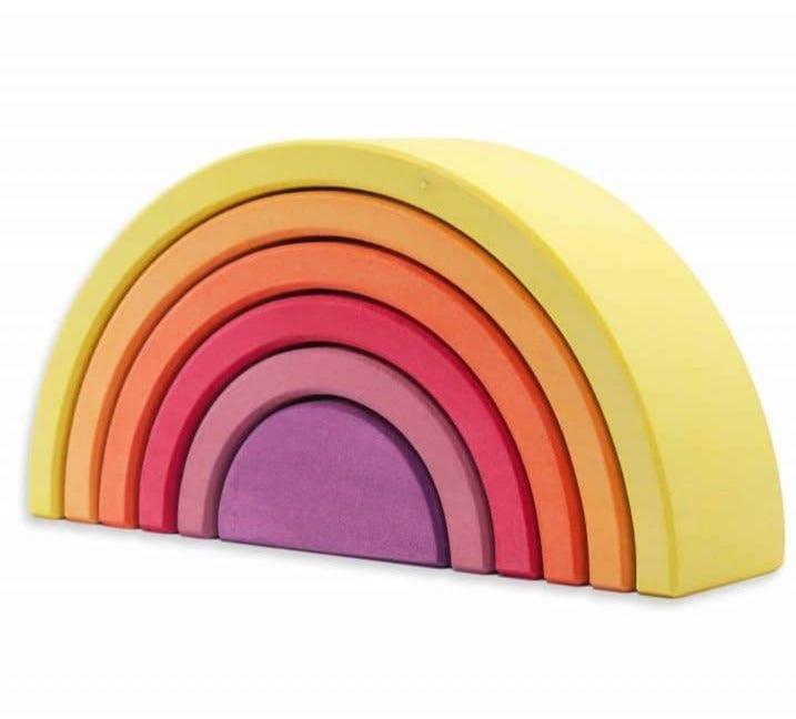 Ocamora - Yellow 6 Piece Rainbow Stacker, Amarillo - Why and Whale