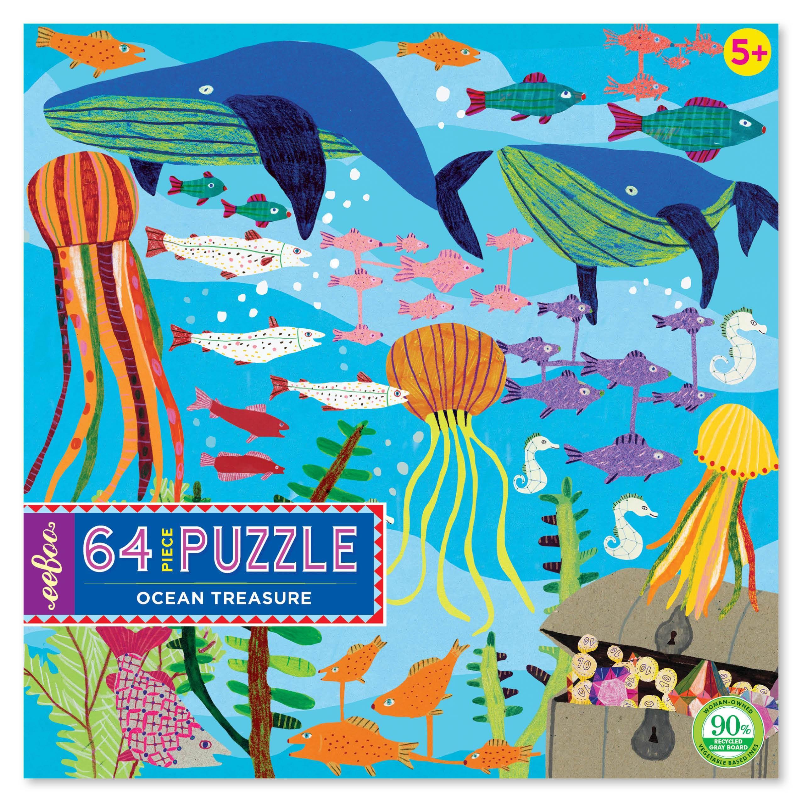 Ocean Treasure 64 Piece Puzzle - Why and Whale